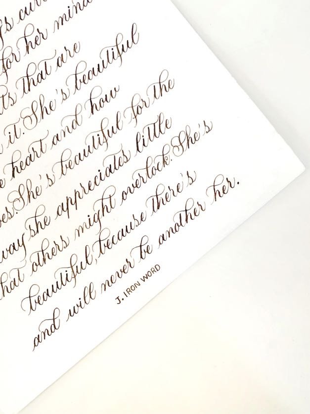 Custom Calligraphy poem