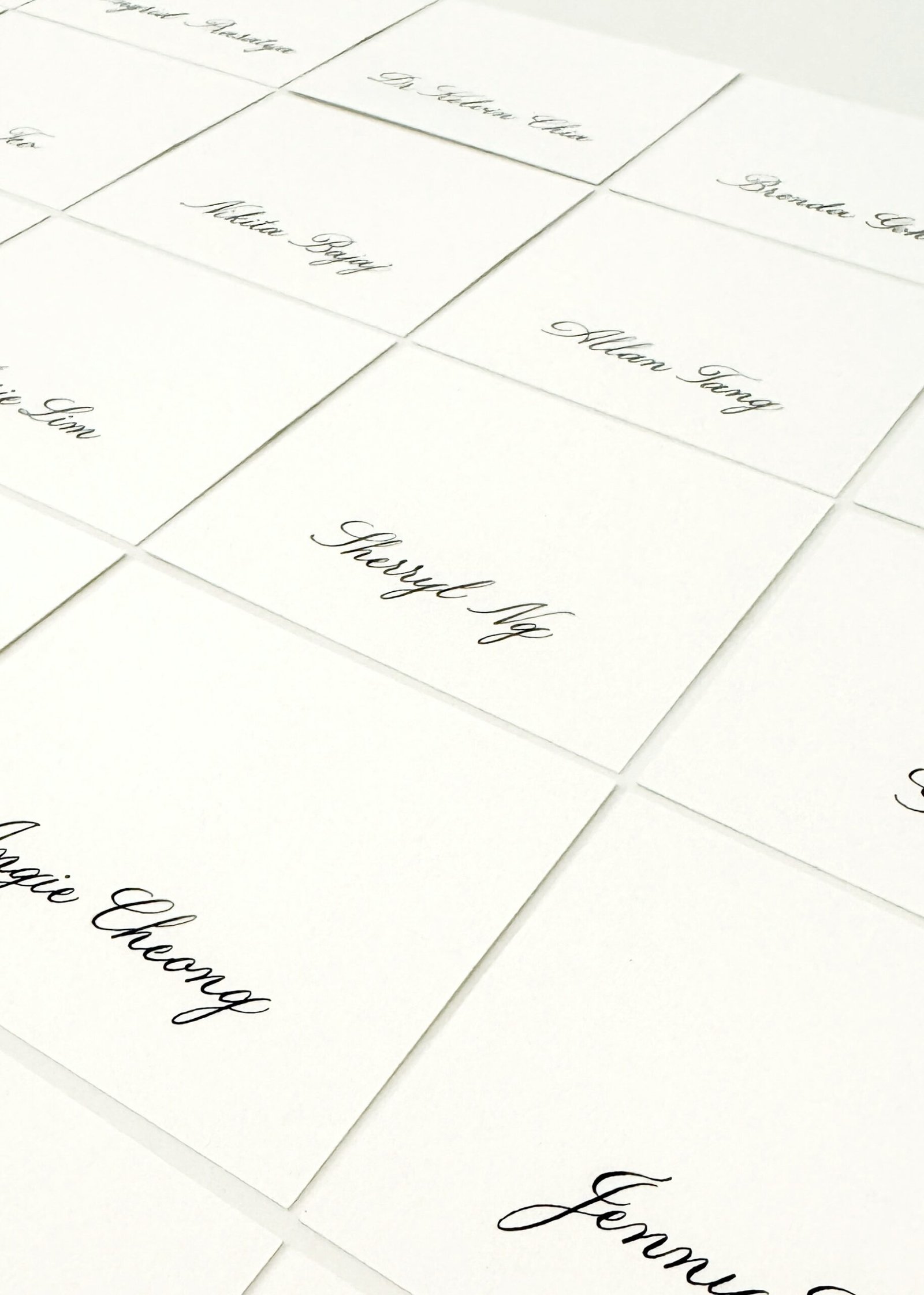Classic Copperplate Calligraphy Place Cards